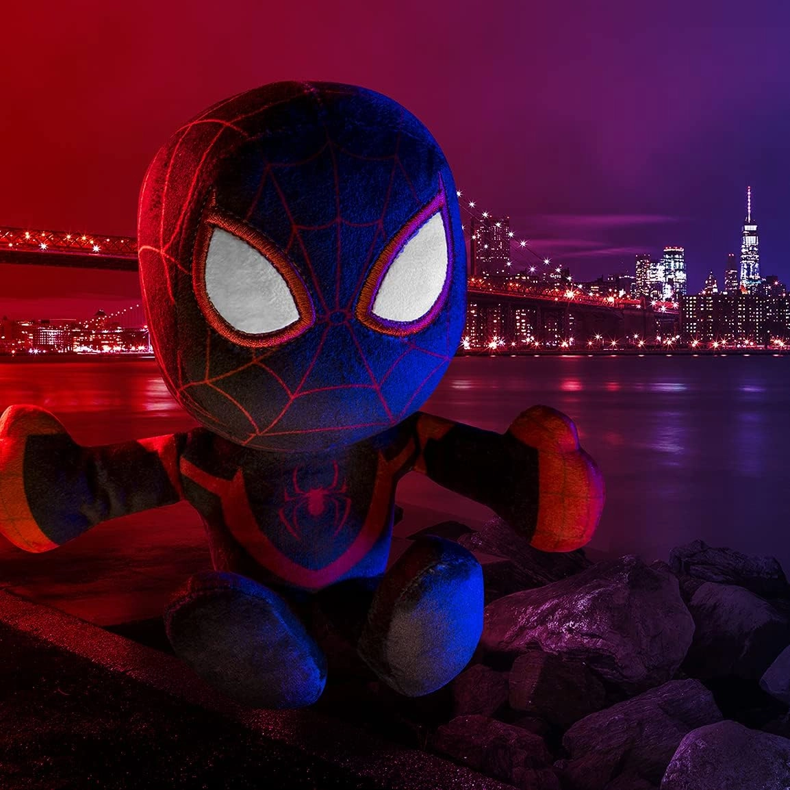 Bleacher Creatures Marvel Miles Morales Ultimate Spider-Man 8" Kuricha Sitting Plush - Soft Chibi Inspired Toy