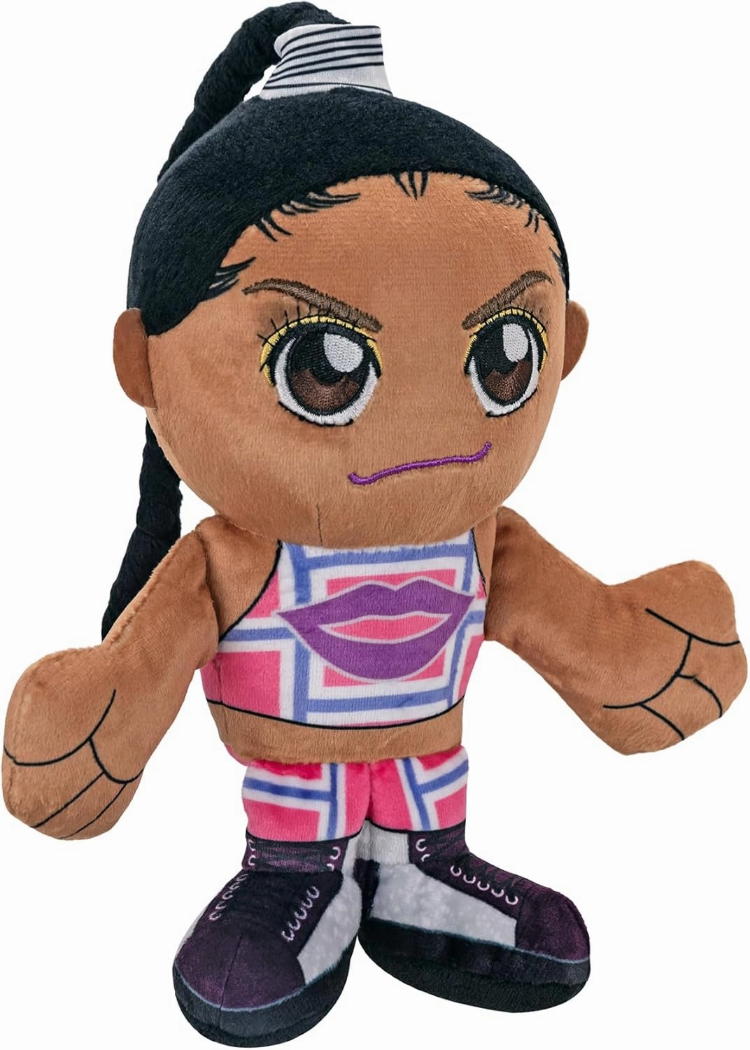 Bleacher Creatures WWE Diva Bianca Belair 8" Kuricha Plush - Soft Chibi Inspired Toy