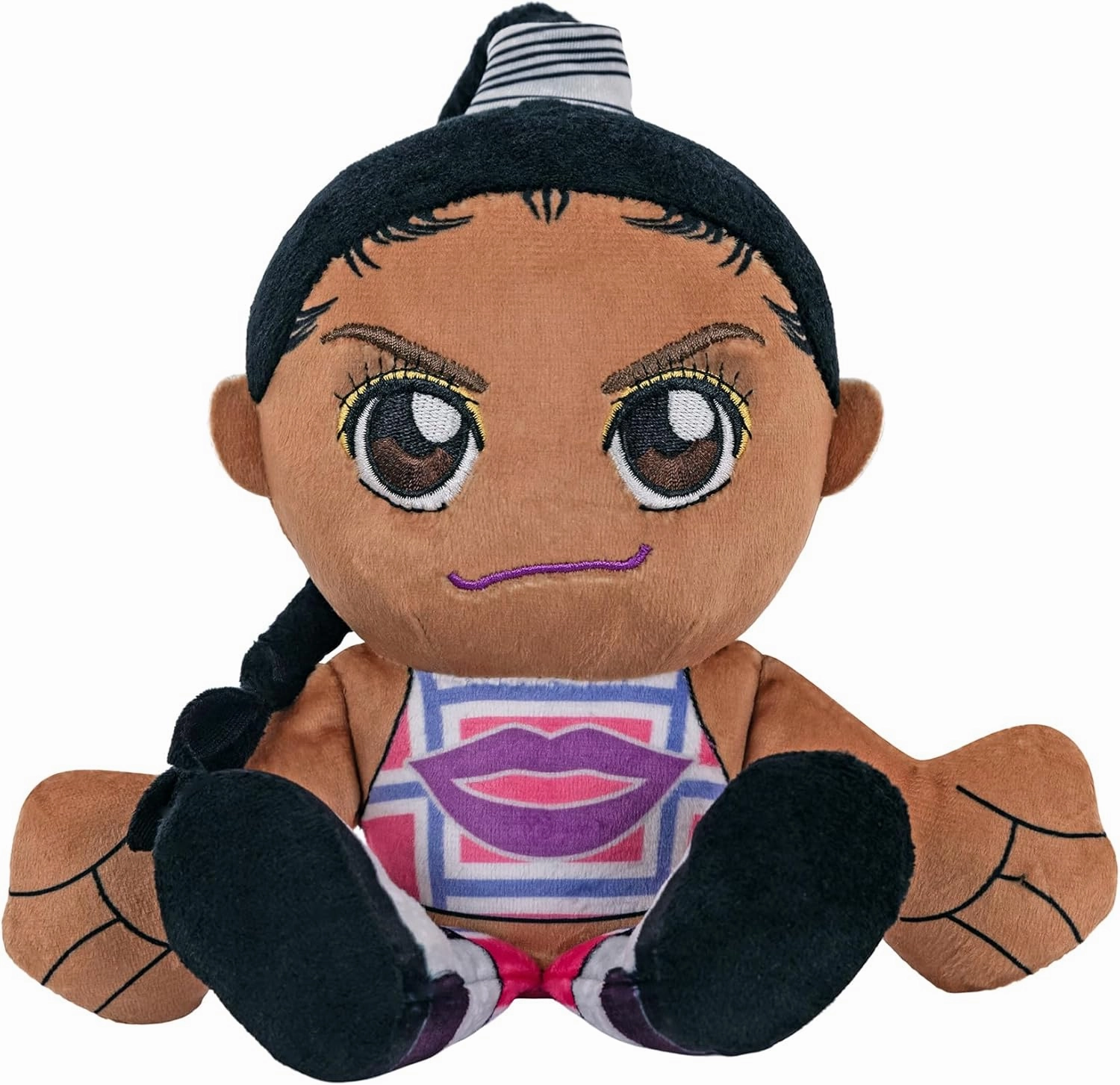 Bleacher Creatures WWE Diva Bianca Belair 8" Kuricha Plush - Soft Chibi Inspired Toy