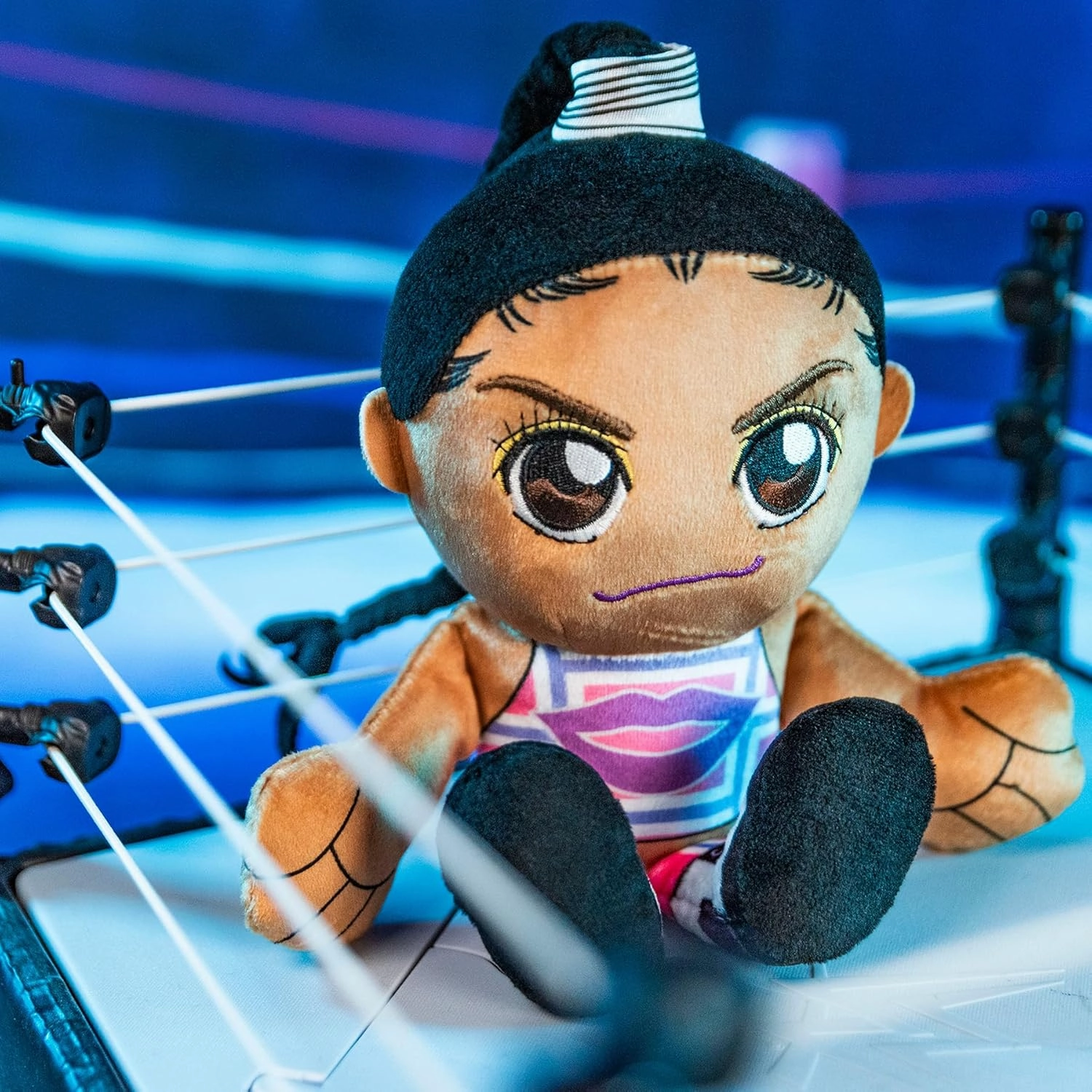 Bleacher Creatures WWE Diva Bianca Belair 8" Kuricha Plush - Soft Chibi Inspired Toy