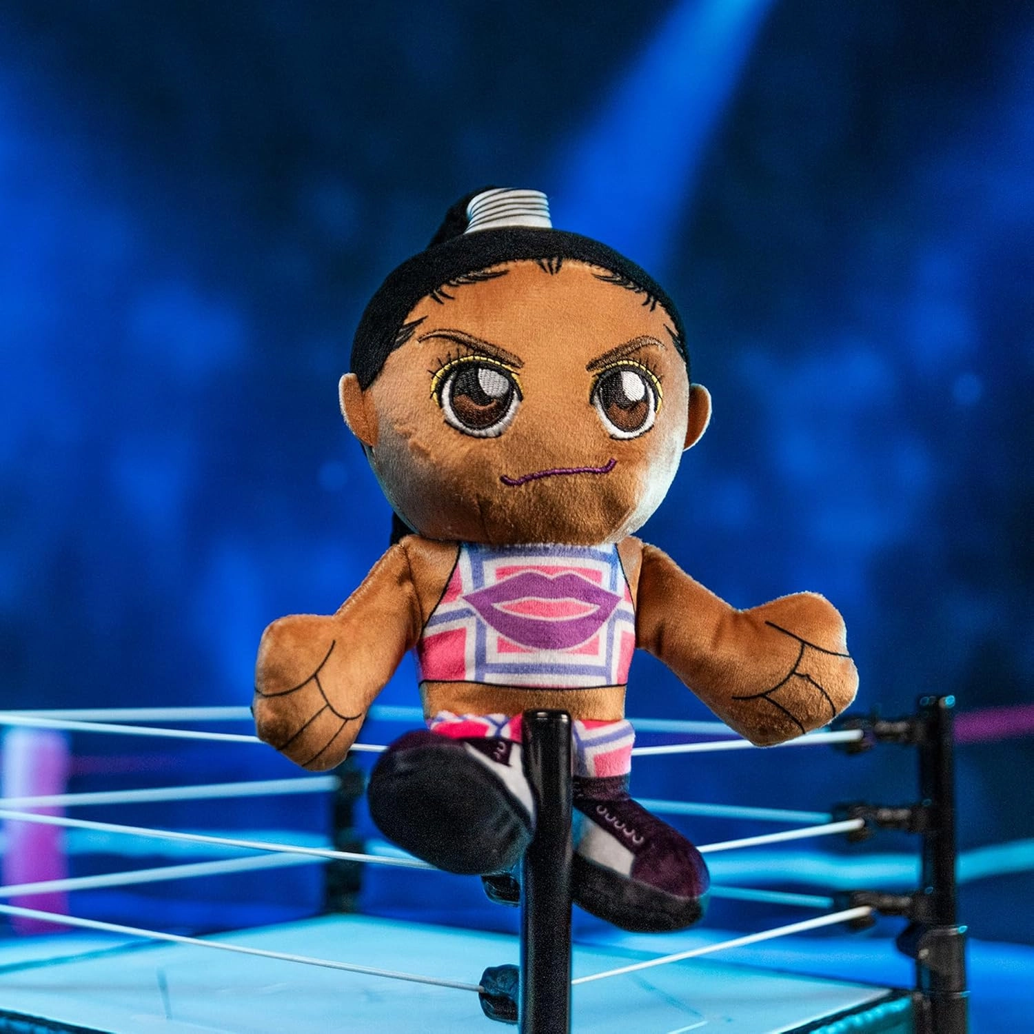 Bleacher Creatures WWE Diva Bianca Belair 8" Kuricha Plush - Soft Chibi Inspired Toy