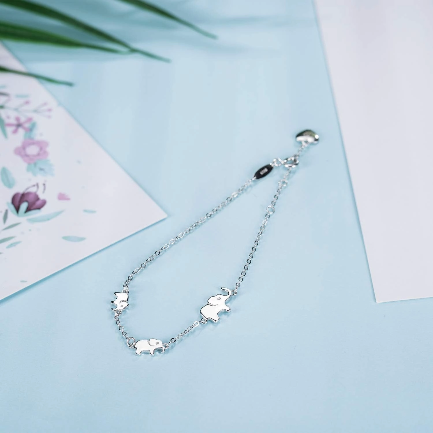 BlingGem Elephants Bracelet for Women 925 Sterling Silver Generations Bracelet for Grandmother Mother Daughter Bracelets Animal Jewelry Mothers'Day Birthday Gifts for Women Mom Wife Family