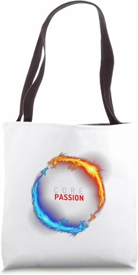 Blue Orange Blaze Challenge the Mundane Core Passion Spirit Tote Bag