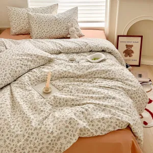 Boho Floral Duvet Cover Queen Aesthetic Floral Comforter Cover Cotton Pink Floral Bedding Set Vintage Botanical French Style Duvet Cover Cute Flower Bedding Cover Cottagecore Comforter Cover Queen