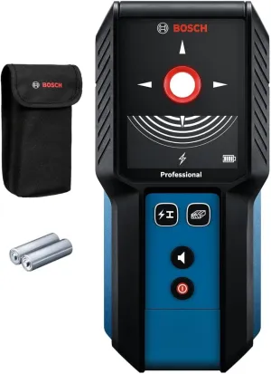 BOSCH GMS120-27 Wall Scanner and Stud Finder, Detects Wood, Metal, and Live Wires Behind Your Wall - Includes 2 AA Batteries and Pouch