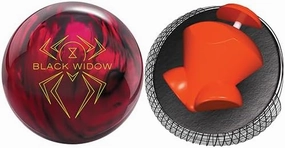 Bowlerstore Products Hammer PRE-DRILLED Black Widow 2.0 Hybrid Bowling Ball- Red/Black 13lbs