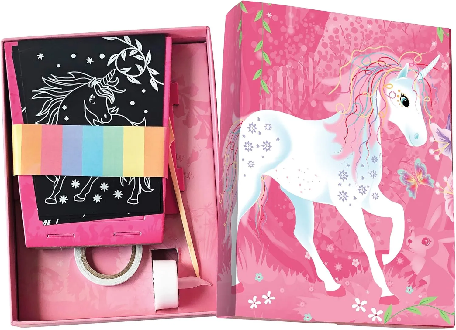 BOX CANDIY Totally Magical Unicorn Lantern Scratch Art Night Light Kit to Make and Enjoy