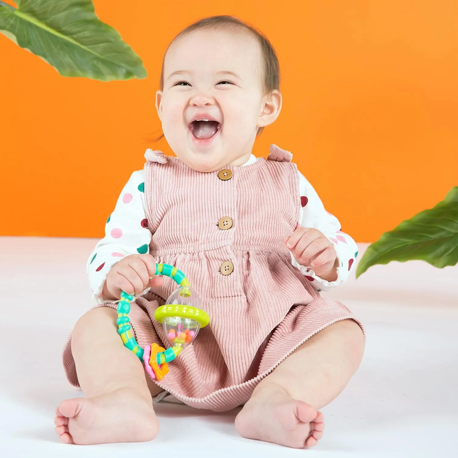 Bright Starts Everything Nice Teething Toys 9-Piece Set - BPA-Free Rattles and Chillable Teethers, Purple and Pink Baby Toys, 3 Months 