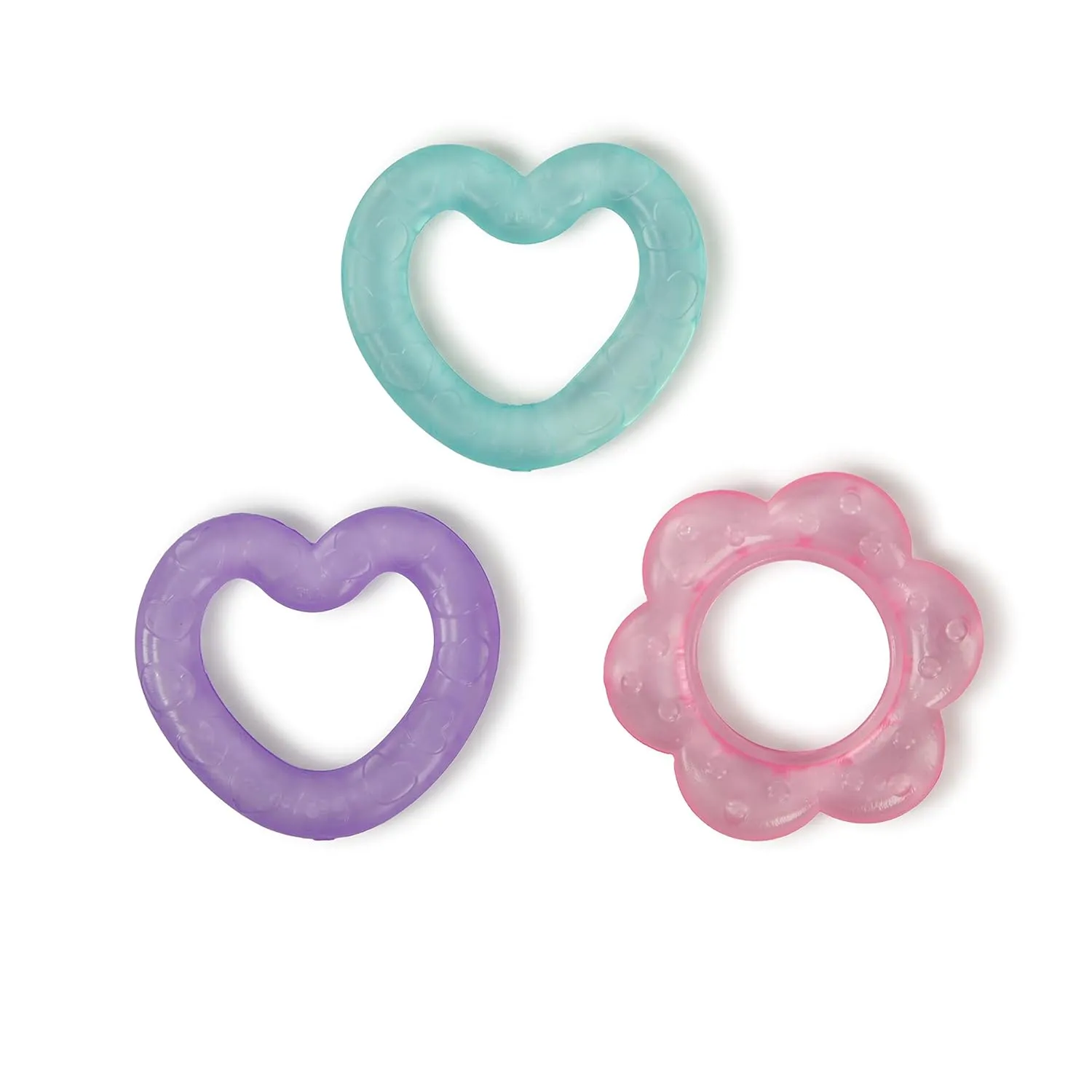 Bright Starts Everything Nice Teething Toys 9-Piece Set - BPA-Free Rattles and Chillable Teethers, Purple and Pink Baby Toys, 3 Months 