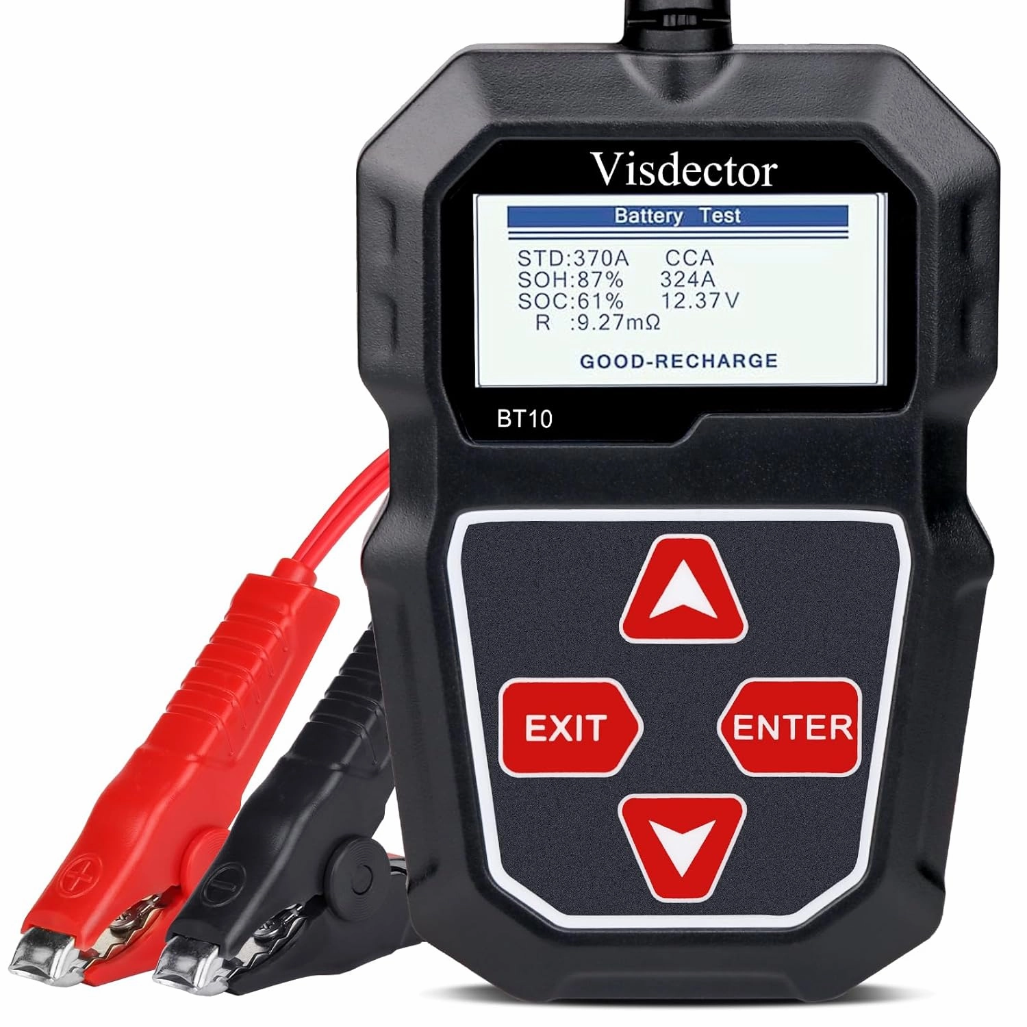 BT10 Car Battery Tester 12V 100-2000 CCA Digital Battery Load Tester, Automotive Alternator Starter Tester, Auto Battery Analyzer for Car, SUV, Light Truck, Boat