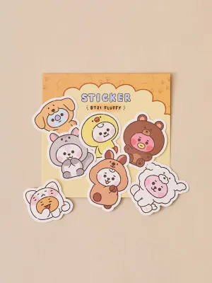 BT21 BABY 플러피 스티커팩 세트 7개입