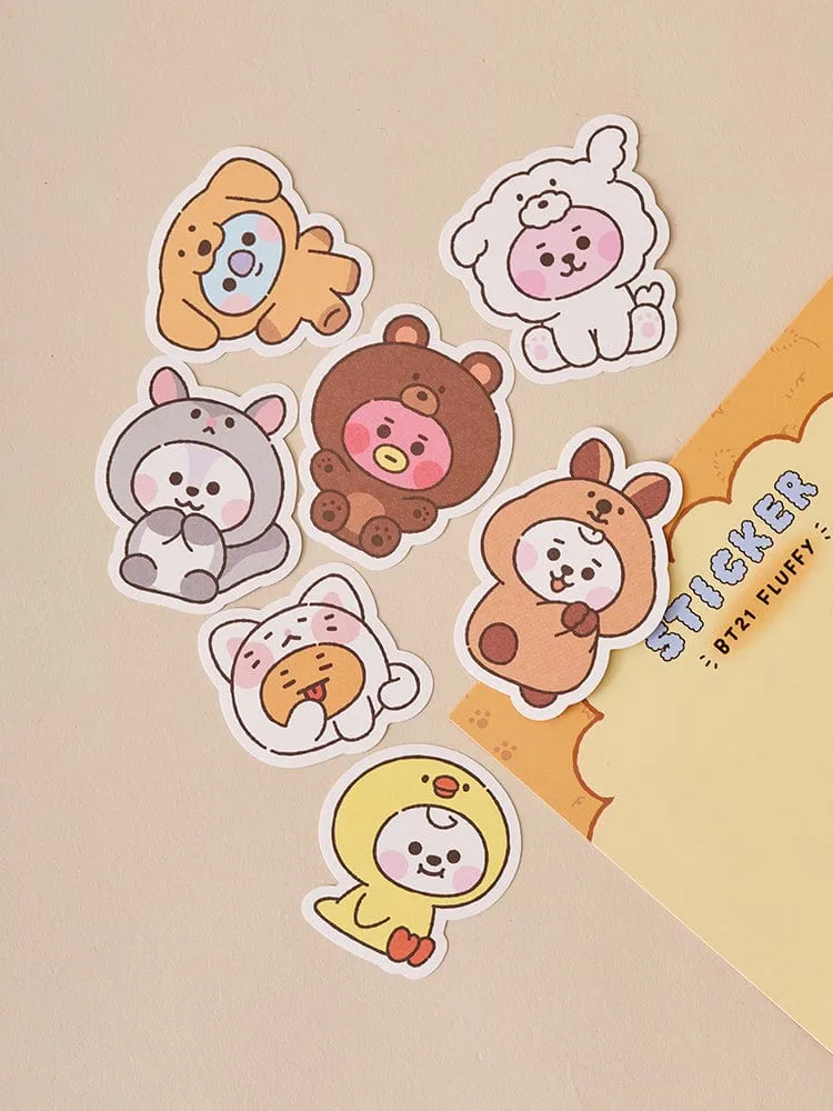 BT21 BABY 플러피 스티커팩 세트 7개입