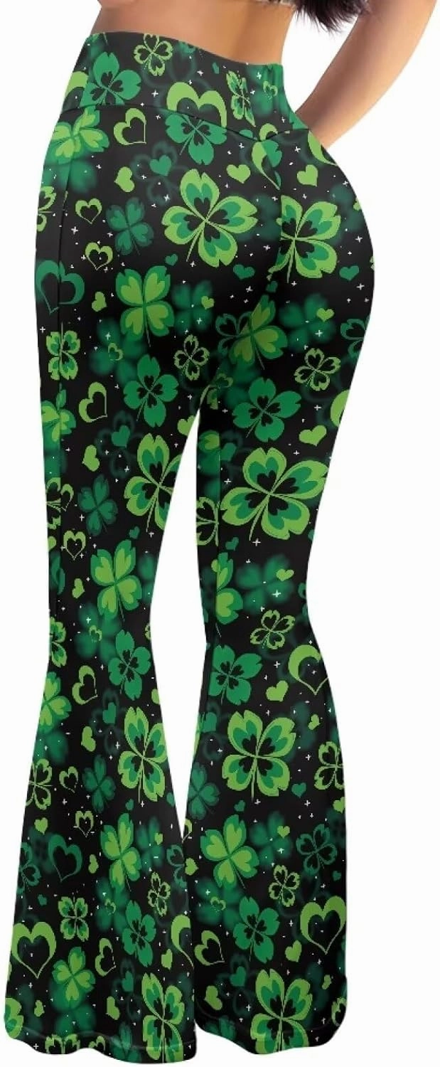 Bulopur Women High Waisted Yoga Flare Pants Bootcut Leggings Pants Workout Trousers Wide Leg Sweatpants