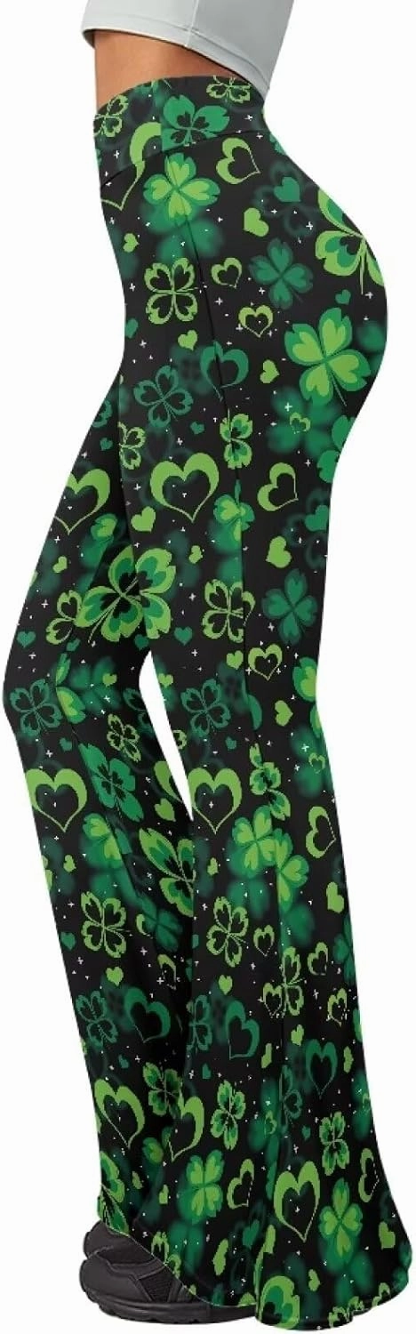 Bulopur Women High Waisted Yoga Flare Pants Bootcut Leggings Pants Workout Trousers Wide Leg Sweatpants