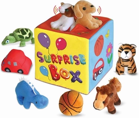 Bundaloo Surprise Box with 8 Plush Toys - Soft Sensory Playset of Stuffed Animals with Sounds for Babies & Toddlers