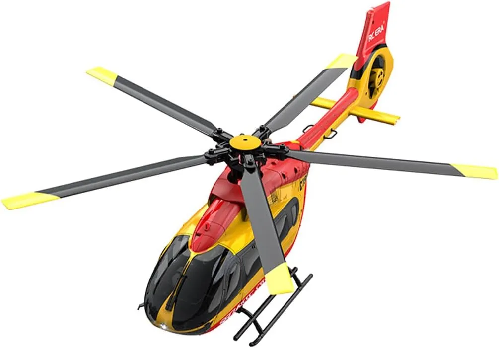 C190 H145 RC Helicopter for Adults, 1/30 Scale 2.4G 6CH Single Rotor RC Helicopter with Altitude Hold 6G Gyro & Dual Brushless Motor - RTF