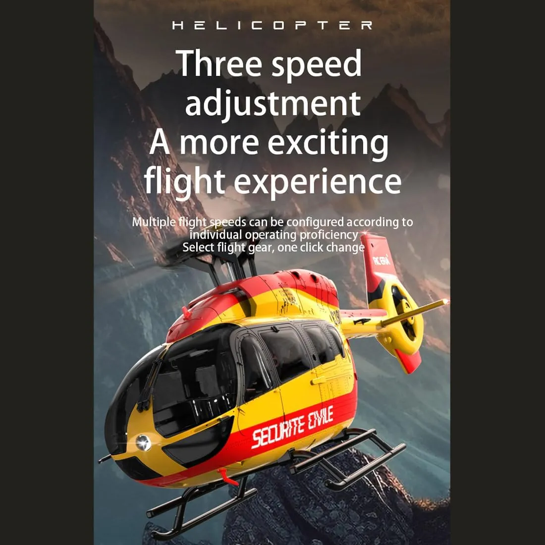 C190 H145 RC Helicopter for Adults, 1/30 Scale 2.4G 6CH Single Rotor RC Helicopter with Altitude Hold 6G Gyro & Dual Brushless Motor - RTF
