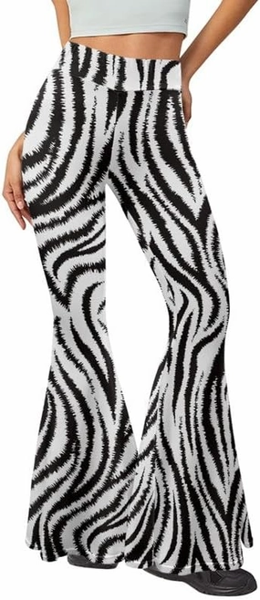 Camo Flared Leggings for High Waist Tummy Control, Women's Yoga Pants, Female Soft Lounge Pants for Sports Gym