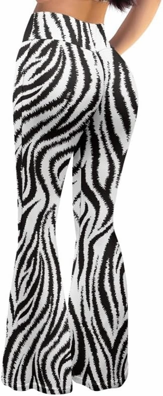 Camo Flared Leggings for High Waist Tummy Control, Women's Yoga Pants, Female Soft Lounge Pants for Sports Gym