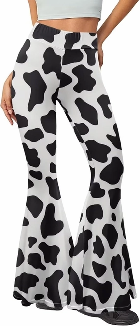 Camo Flared Leggings for High Waist Tummy Control, Women's Yoga Pants, Female Soft Lounge Pants for Sports Gym