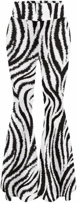 Camo Flared Leggings for High Waist Tummy Control, Women's Yoga Pants, Female Soft Lounge Pants for Sports Gym