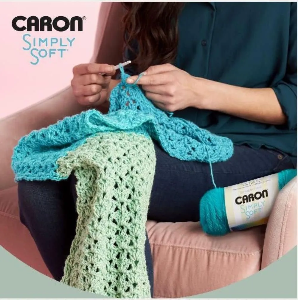 Caron Simply Soft Party Snow Sparkle Yarn - 3 Pack of 85g/3oz - Acrylic - 4 Medium (Worsted) - 164 Yards - Knitting/Crochet