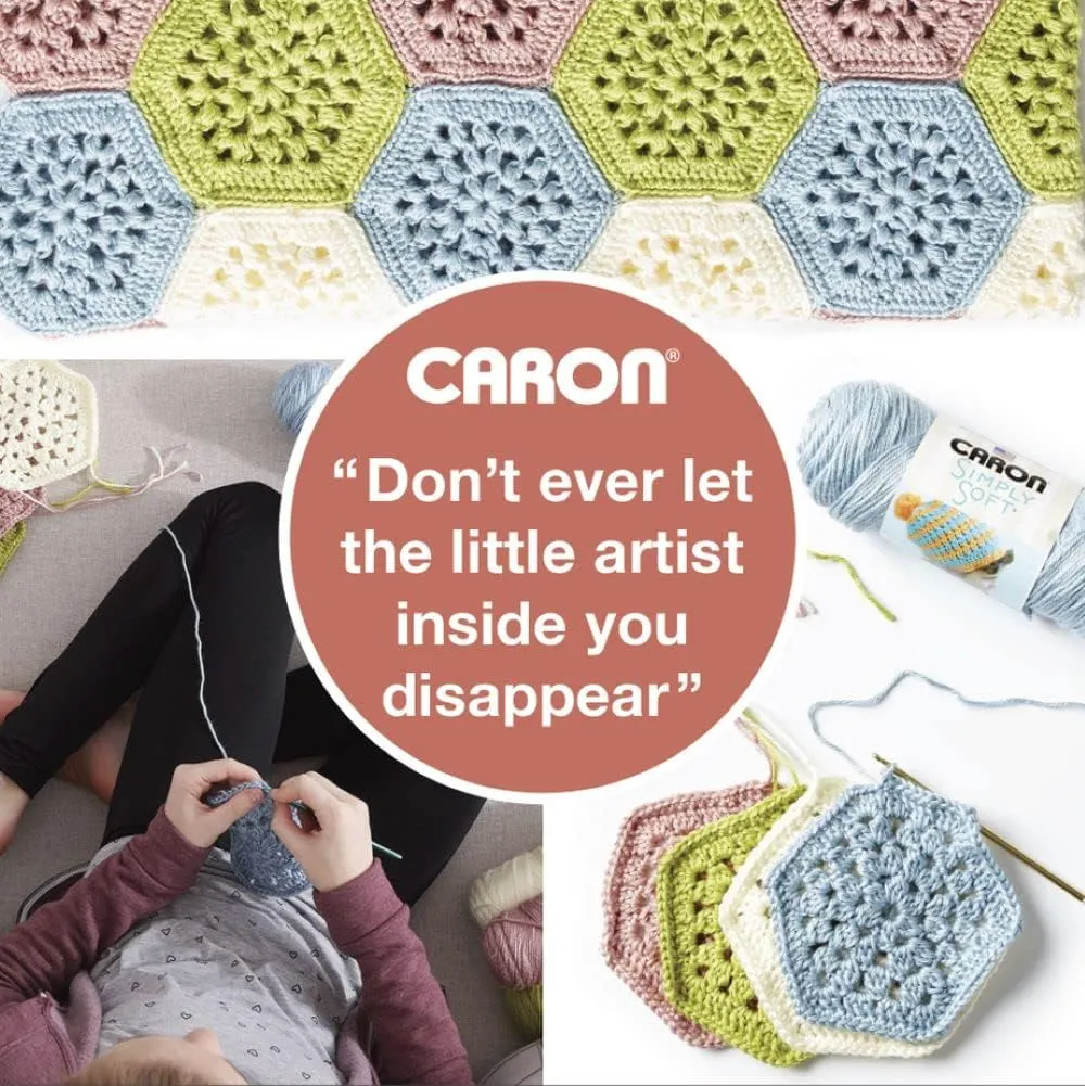 Caron Simply Soft Party Snow Sparkle Yarn - 3 Pack of 85g/3oz - Acrylic - 4 Medium (Worsted) - 164 Yards - Knitting/Crochet