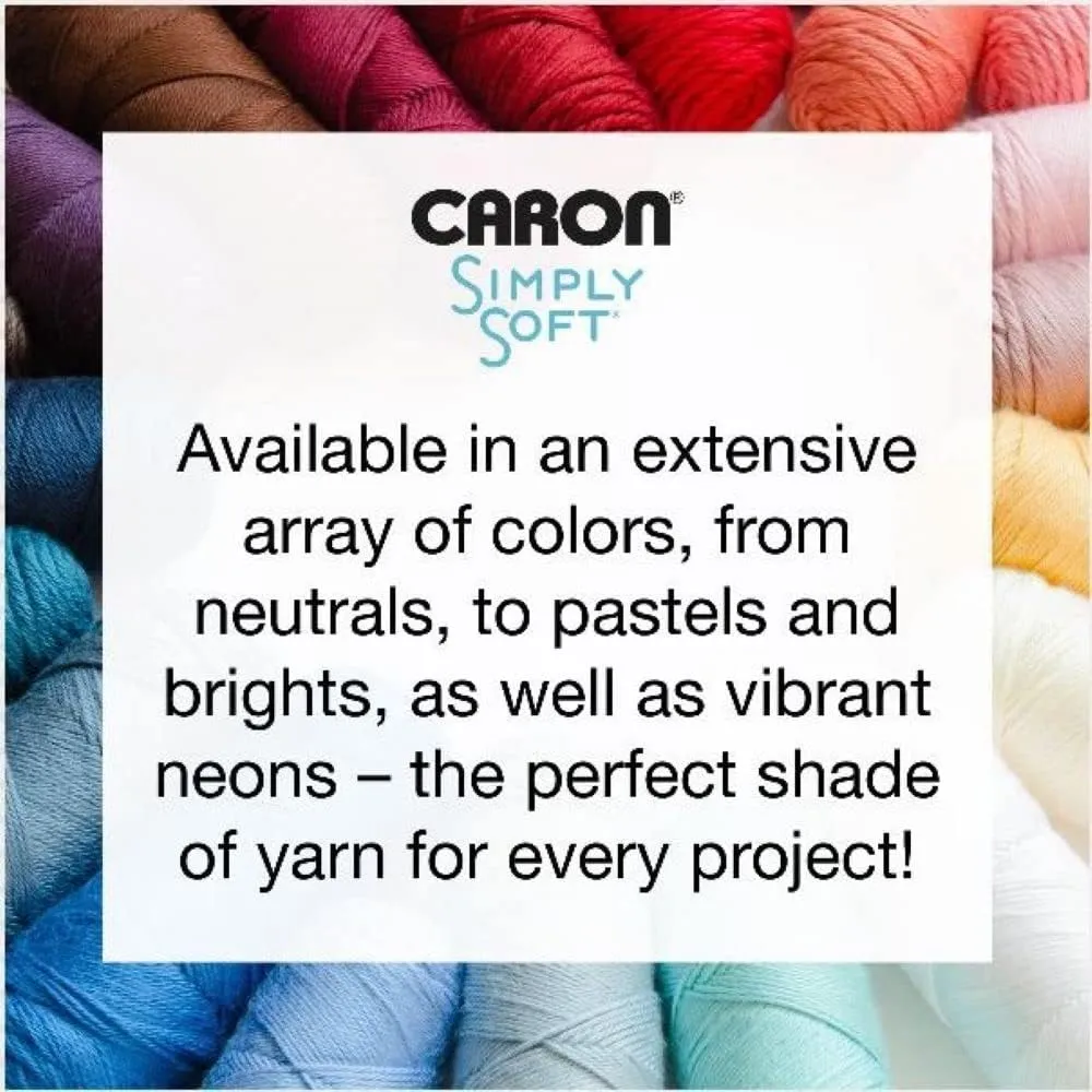 Caron Simply Soft Party Snow Sparkle Yarn - 3 Pack of 85g/3oz - Acrylic - 4 Medium (Worsted) - 164 Yards - Knitting/Crochet