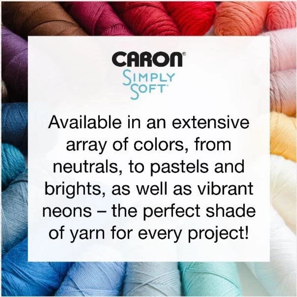 Caron Simply Soft Party Snow Sparkle Yarn - 3 Pack of 85g/3oz - Acrylic - 4 Medium (Worsted) - 164 Yards - Knitting/Crochet