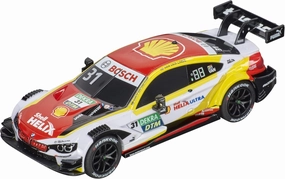 Carrera 64185 BMW M4 DTM S. V. D. Linde 1:43 Scale Analog Slot Car Racing Vehicle GO Slot Car Toy Race Track Sets