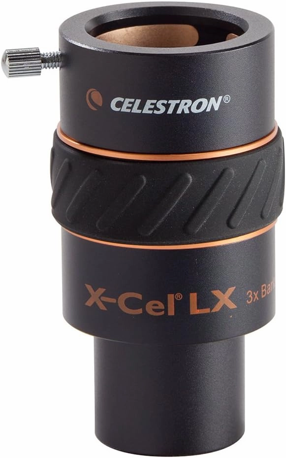 Celestron 93428 1.25 Inch X-Cel LX 3X Barlow Lens, Black