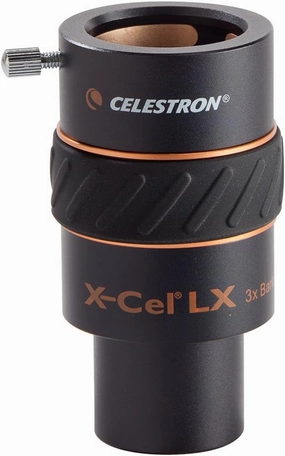 Celestron 93428 1.25 Inch X-Cel LX 3X Barlow Lens, Black
