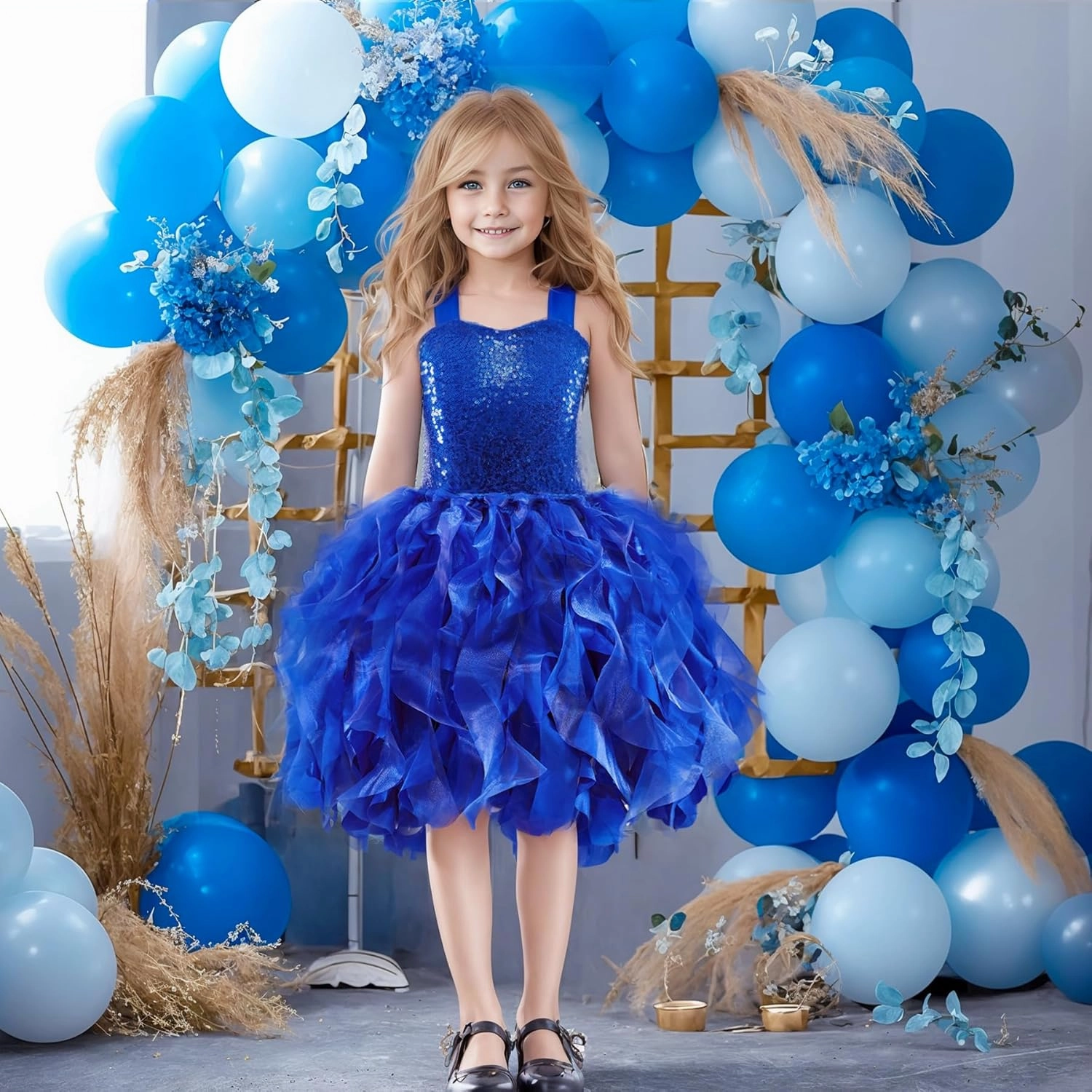 Christmas Tutu Dress for Girls Sequin Tulle Fairy Ball Dresses for Toddler Kid Little Girl Fancy Sparkly Birthday Outfit