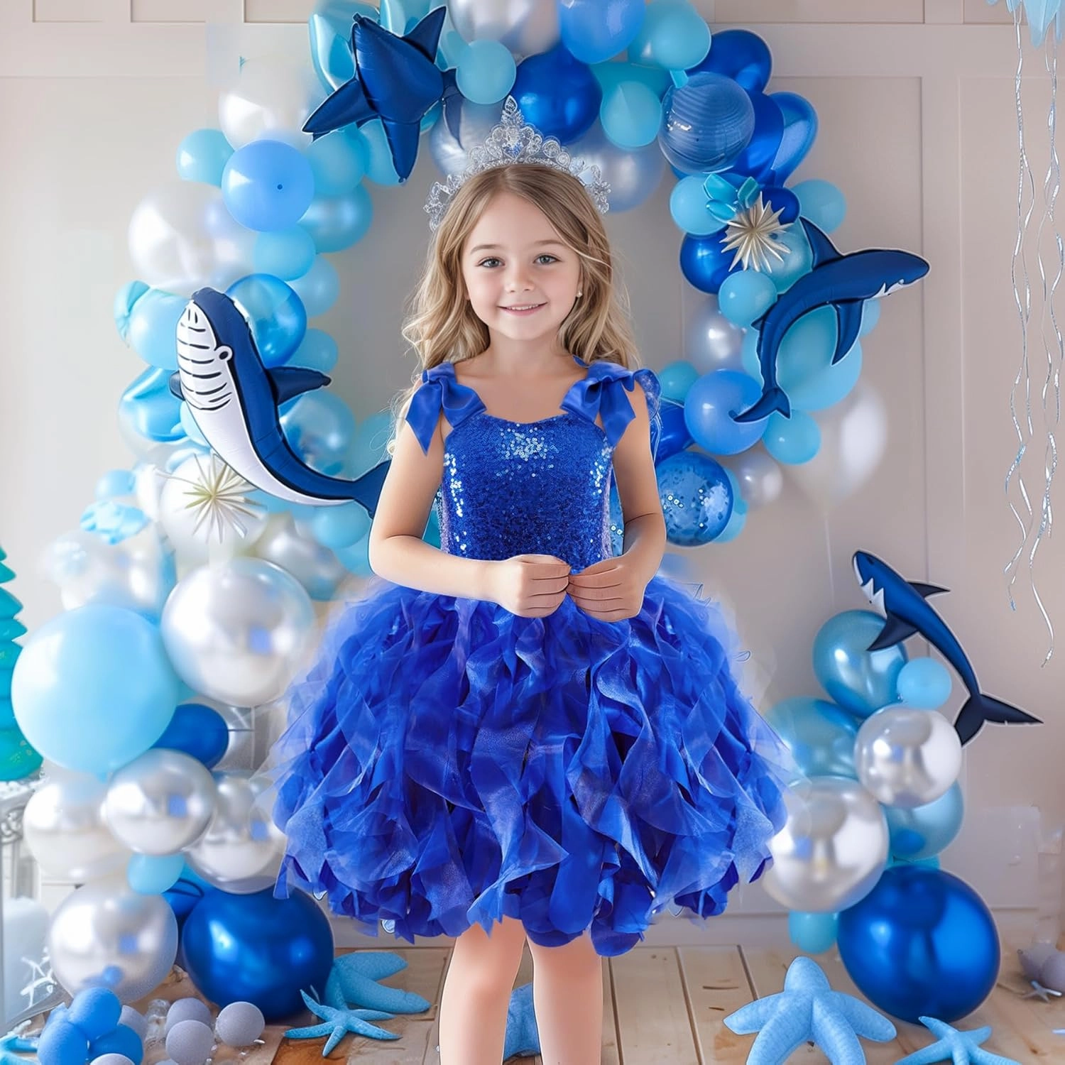 Christmas Tutu Dress for Girls Sequin Tulle Fairy Ball Dresses for Toddler Kid Little Girl Fancy Sparkly Birthday Outfit