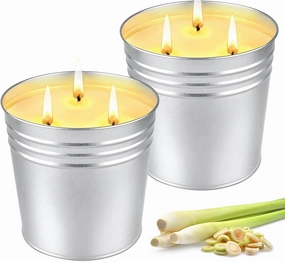 Citronella Candles Outdoor, Large 34oz Citronella Candle for Home Patio, 3 Wicks Natural Soy Candle for Summer, 200 Hours Long Lasting Burn Outside Candles for Garden, Yard Balcony, Summer Camping