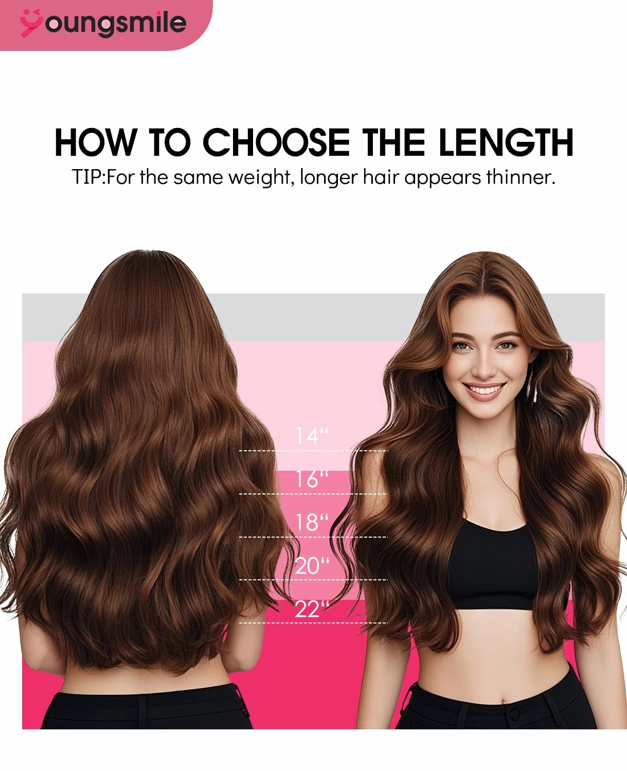 Clip in Hair Extension Real Human Hair Balayage Black Ombre Dark Brown with Caramel Brown Clips on Hair Extension, Natural Human Hair, 14Inch 140 Grams 7 Pieces (7C#1B/4/27-14Inch)