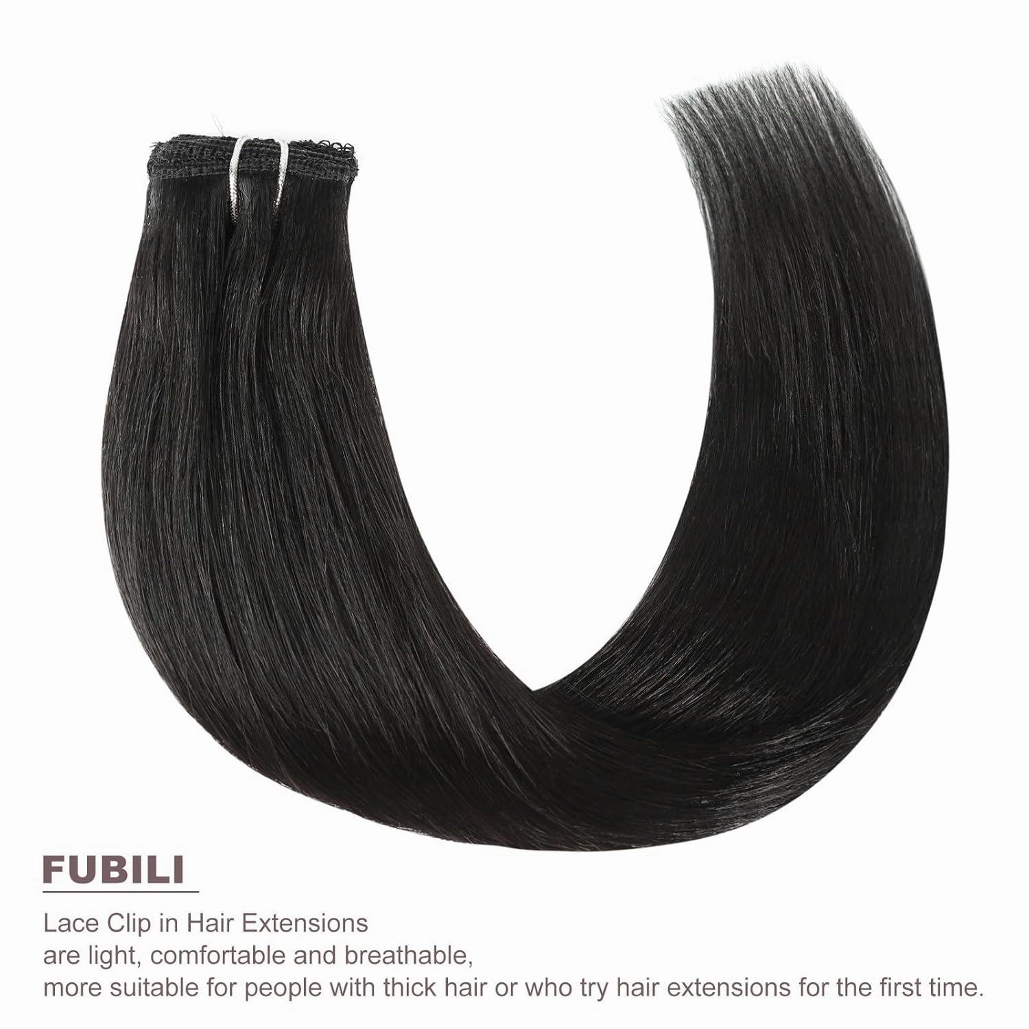 clip in Hair Extensions Natural Black Real Human Hair 14inch 30g 5pcs to add volume Remy Human Hair Extensions