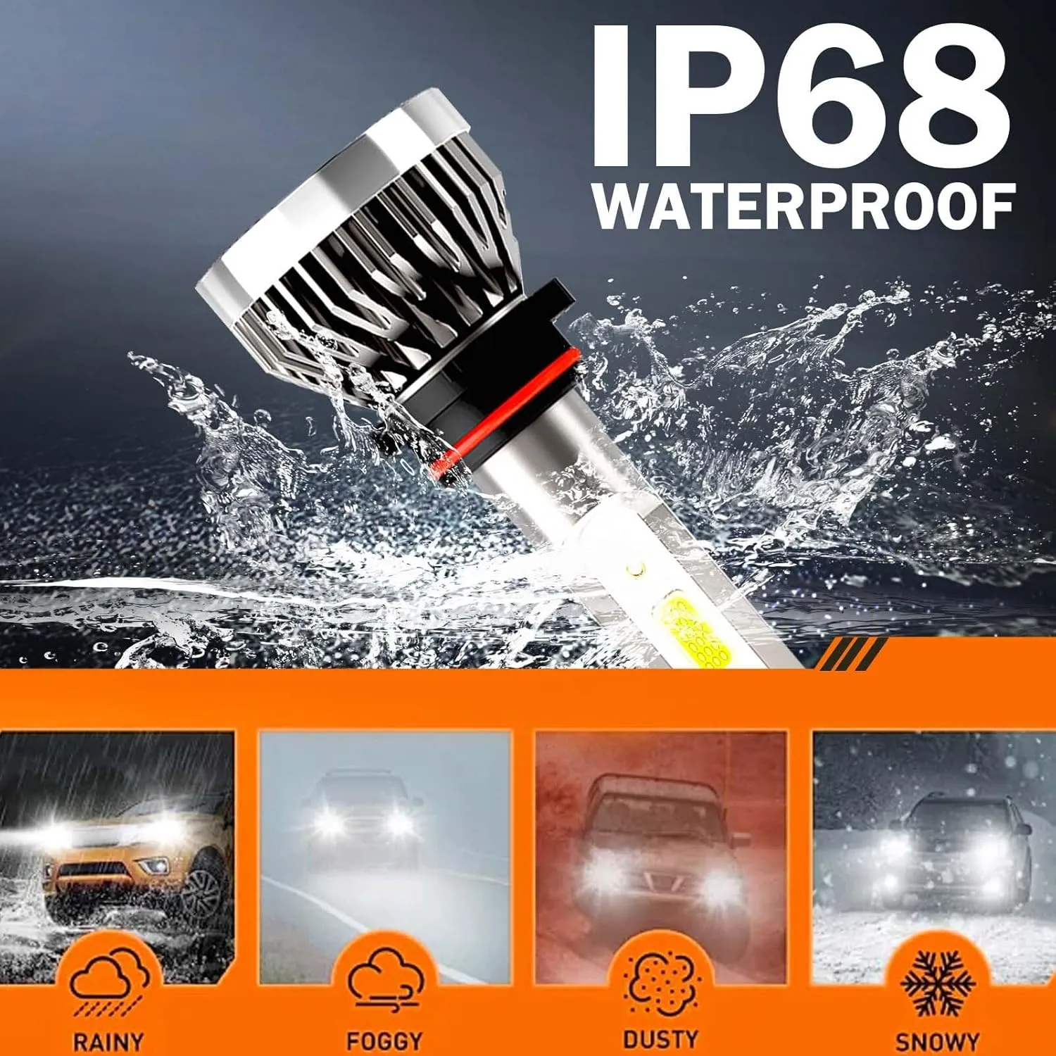 Compatible For Chevy Silverado 1500 2500 3500HD 2007-2015 bulbs, 9005 High Beam   H11 Low Beam   5202 Fog Light Bulbs Combo, 600% Brightness 6500K White, Plug and Play, Pack of 6