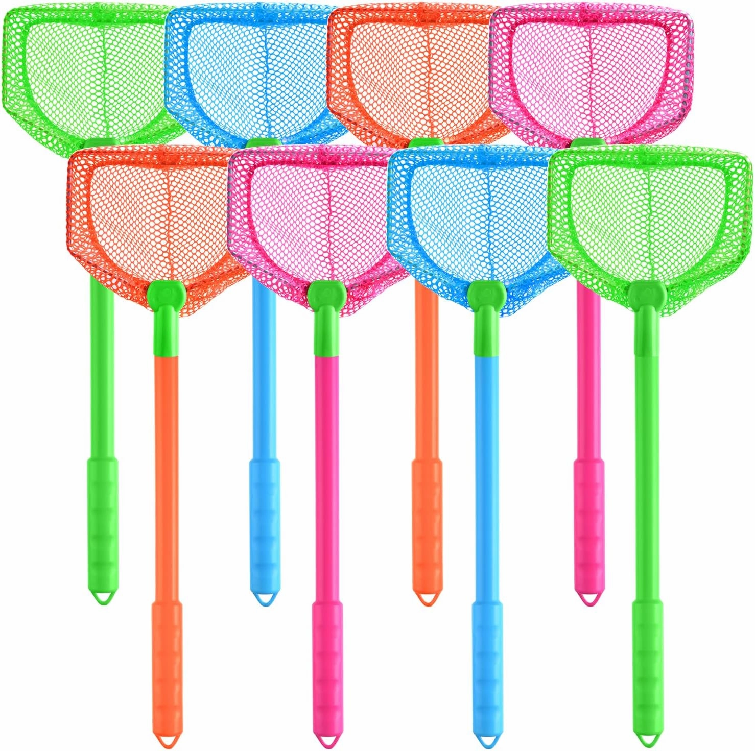 Coopay 4/8 Pieces Butterflies Fishing Net Catching Bug Floating Bait Beach Nets for Outdoor Playing