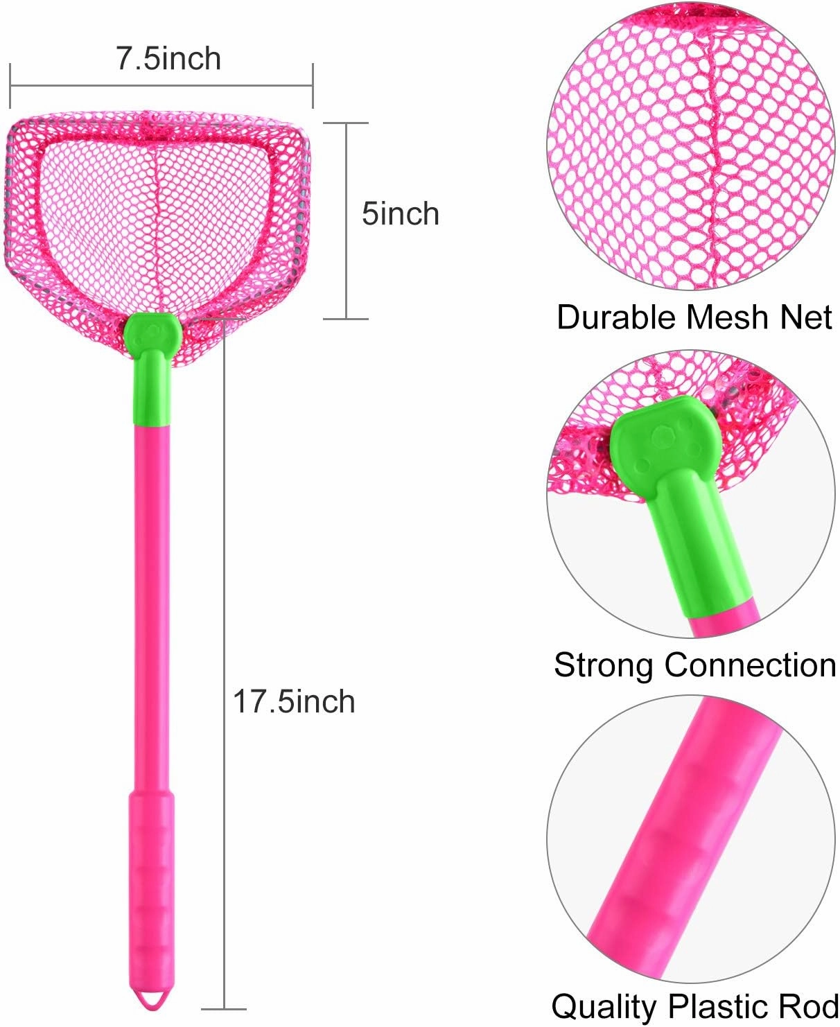 Coopay 4/8 Pieces Butterflies Fishing Net Catching Bug Floating Bait Beach Nets for Outdoor Playing