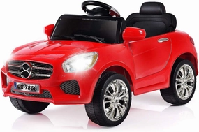 Costzon Kids Ride On Car, 6V RC Parental Remote Control & Foot Pedal Manual Modes, Battery Powered Vehicle w/LED Lights MP3 Functions, Red