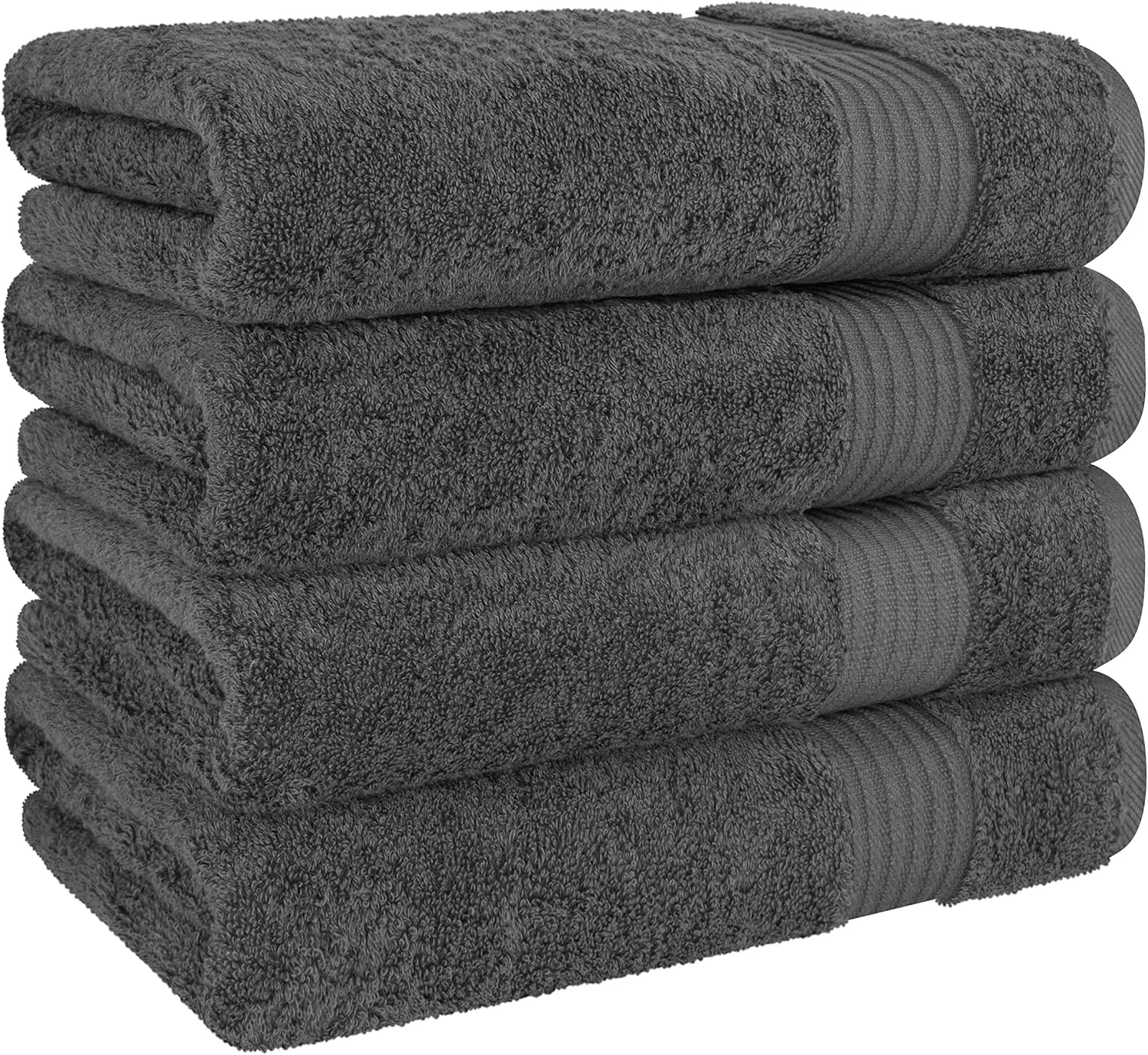 Cotton Paradise 100% Cotton 4 Piece Bath Towels for Bathroom