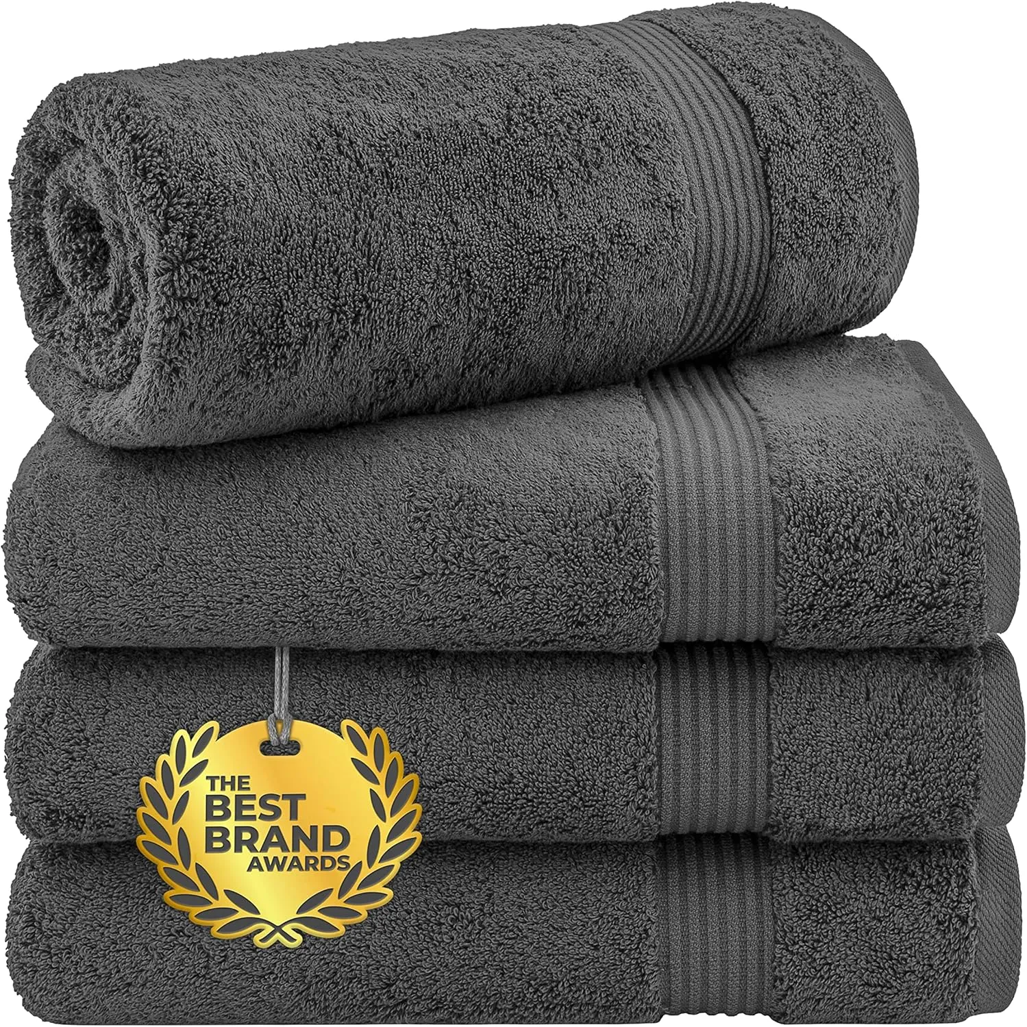 Cotton Paradise 100% Cotton 4 Piece Bath Towels for Bathroom