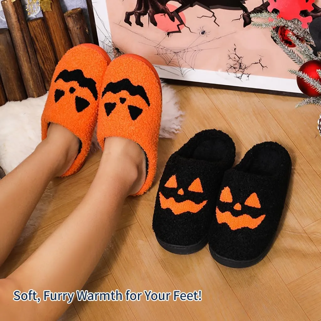 Cozy Furry Slippers for Women & Men, Bear Paw, Halloween, Christmas Designs, Warm Indoor Non-Slip Winter House Shoes
