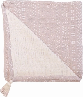 Crane Baby Bohemian Dream Blanket, Soft Cotton Nursery and Stroller Blanket, 100% Cotton, 36" x 36"