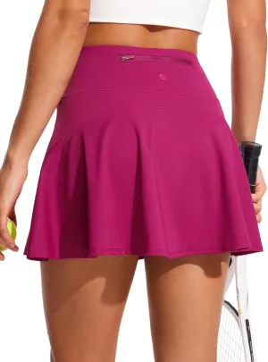 CRZ YOGA UPF 50  Tennis Skirts for Women High Waisted Flowy Pleated Golf Athletic Workout Sports Skort with Pockets