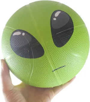 Curious Minds Busy Bags 1 INFLATED Alien Basketball - 7" Sports Ball - Outdoor Athletic Play (1 INFLATED Basketball)