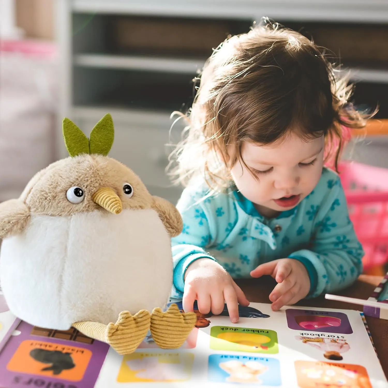 Cute Bird Stuffed Animal Plush Doll Toys,Adorable Companions, Soft Plushie Birthday Gifts for Kids Girls Boys (Brown,27 inch)