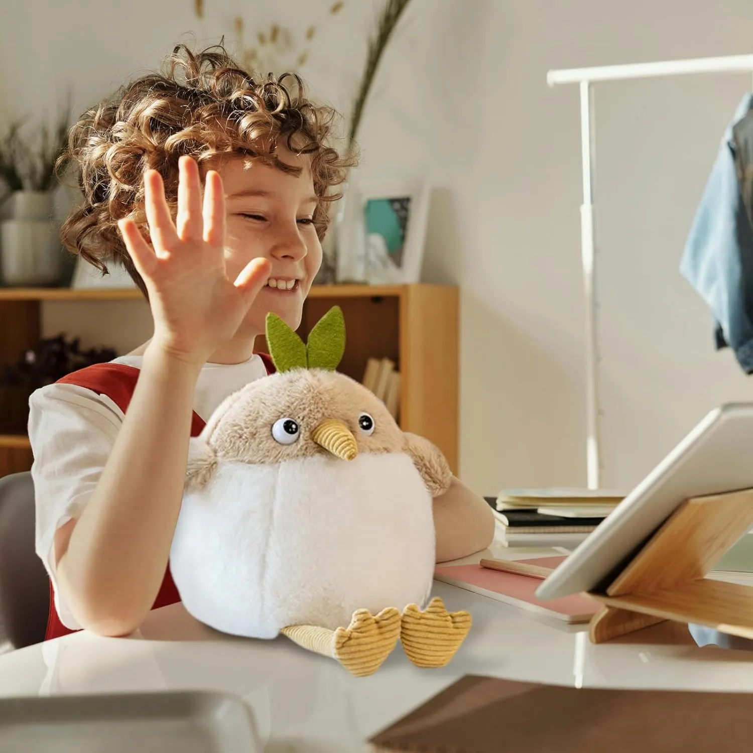Cute Bird Stuffed Animal Plush Doll Toys,Adorable Companions, Soft Plushie Birthday Gifts for Kids Girls Boys (Brown,27 inch)