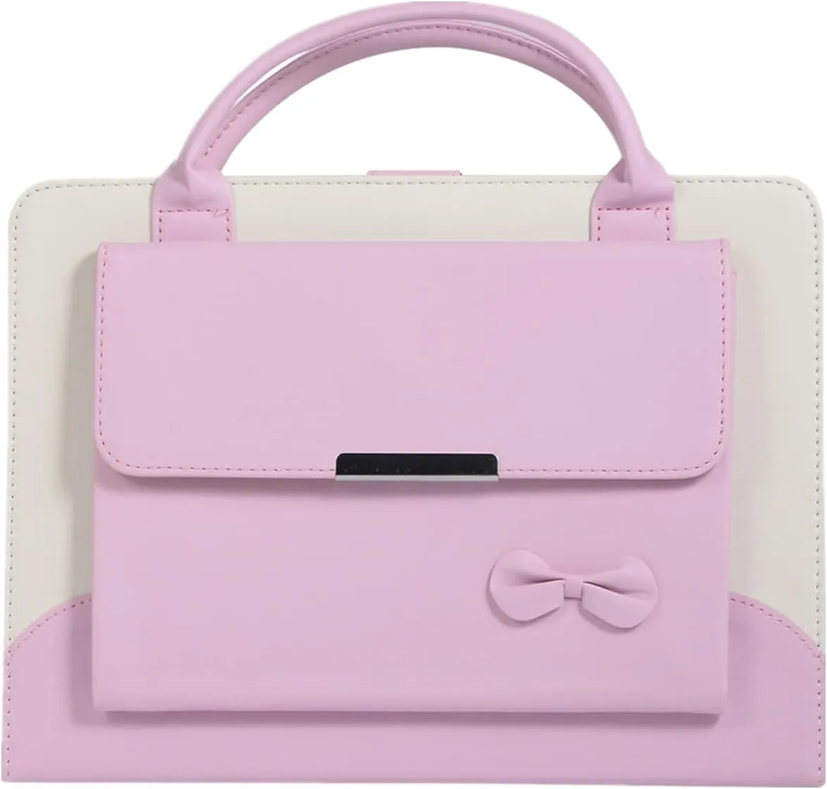Cute Case for iPad 9th Generation 2021 / iPad 8th 7th Generation/iPad 10.2 Inch/iPad Air 2019 (3rd Generation) / iPad Pro 10.5 Inch 2017 - Smart Slim Handbag Leather Stand Cover,Pink
